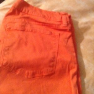 JCrew Toothpick Jeans w/side zippers - Coral